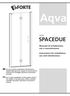 Aqva. mod. SPACEDUE. Manuale di installazione, uso e manutenzione. Instructions for installation, use and maintenance.