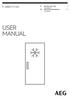 ABB67211AS. IT Istruzioni per l uso 2 Congelatore ES Manual de instrucciones 17 Congelador USER MANUAL