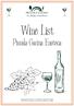 PICCOLA CUCINA. by Philip Guardione. Wine List. Piccola Cucina Enoteca