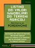 quotazioni dei valori di mercato dei terreni agricoli entro un minimo e un massimo per le principali colture in ciascun comune PROVINCIA DI PORDENONE