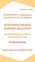 INVESTIMENTI E BENEFICI ECONOMICI NELLO SPORT