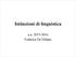 Istituzioni di linguistica. a.a Federica Da Milano