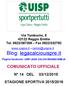 COMUNICATO UFFICIALE