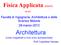 Fisica Applicata (FIS/07) Architettura