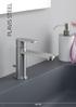 Miscelatore monocomando per lavabo con scarico da 1 1/4. Cod. Finiture / Finishing. acciaio inox / stainless steel