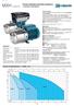 MXH 2,4,8,16. Pompe multistadio orizzontali monoblocco in acciaio inossidabile. Esecuzione. Impieghi. Limiti d impiego. Motore.