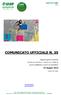 COMUNICATO UFFICIALE N. 35