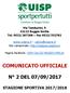 COMUNICATO UFFICIALE