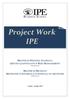 Project Work IPE MASTER IN FINANZA AVANZATA MASTER IN BILANCIO REVISIONE CONTABILE E CONTROLLO DI GESTIONE XIII EDIZIONE