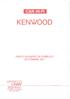 KENWOOD. Linear CAR HI-FI KENWOOD PREZZI SUGGERITI AL PUBBLICO SETTEMBRE 1991