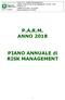 P.A.R.M. ANNO 2018 PIANO ANNUALE di RISK MANAGEMENT