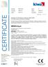 MED 23010A Certificato CE del Sistema di Garanzia della Qualità EC Quality Assurance System Certificate