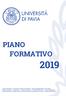 PIANO FORMATIVO 2019