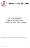 COMUNE DI FELINO REGOLAMENTO PER IL SERVIZIO DI TRASPORTO SCOLASTICO. Approvato con deliberazione di Consiglio Comunale n. 23 del 03 Aprile 2007.