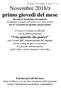 Il primo giovedì del mese dopo la Messa o in un altro momento della giornata vivere l adorazione eucaristica comunitaria