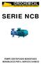 IDROCHEMICAL CENTRIFUGAL PUMPS AND MIXERS POMPE CENTRIFUGHE MONOSTADIO MONOBLOCCO PER IL SERVIZIO CHIMICO