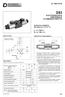 DS /115 ID ELETTROVALVOLA DIREZIONALE A COMANDO DIRETTO ATTACCHI A PARETE ISO (CETOP 03) p max 350 bar Q max 100 l/min PIANO DI POSA