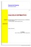 CALCOLO ESTIMATIVO. Comune di Cascina Provincia di Pisa