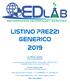 LISTINO PREZZI GENERICO 2019