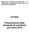 Regolamento regionale 18 luglio 2017, n. 4 «Norme per la concessione di contributi non diversamente disciplinati» AVVISO