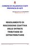 REGOLAMENTO DI RISCOSSIONE COATTIVA DELLE ENTRATE TRIBUTARIE ED EXTRATRIBUTARIE