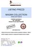 LISTINO PREZZI MAGMA COLLECTION ANNO 2017/2018