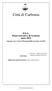 Città di Carbonia. P.E.G. Piano Esecutivo di Gestione anno Integrato con i Centri di Responsabilità da gestire nel 2016 SERVIZIO:
