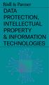 DATA PROTECTION, INTELLECTUAL PROPERTY & INFORMATION TECHNOLOGIES