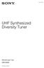 UHF Synthesized Diversity Tuner