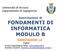 Esercitazioni di FONDAMENTI DI INFORMATICA MODULO B