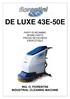 DE LUXE 43E-50E PARTI DI RICAMBIO SPARE PARTS PIECES DETACHEES ERSATZTEILE ING. O. FIORENTINI INDUSTRIAL CLEANING MACHINE