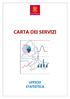 CARTA DEI SERVIZI UFFICIO STATISTICA