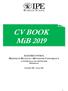 CV BOOK MiB 2019 AUDIT&CONTROL MASTER IN BILANCIO REVISIONE CONTABILE E CONTROLLO DI GESTIONE XIII EDIZIONE