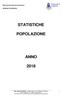 STATISTICHE POPOLAZIONE ANNO