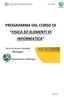 PROGRAMMA DEL CORSO DI FISICA ED ELEMENTI DI INFORMATICA