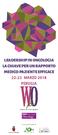 LEADERSHIP IN ONCOLOGIA LA CHIAVE PER UN RAPPORTO MEDICO-PAZIENTE EFFICACE MARZO 2018 PERUGIA