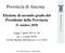 Provincia di Ancona. Elezione di secondo grado del Presidente della Provincia. 31 ottobre Legge 7 aprile 2014 n. 56 art.