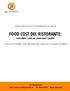 FOOD COST DEL RISTORANTE: