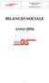 BILANCIO SOCIALE ANNO 2016 DATA 02/05/2017