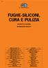 FUGHE-SILICONI, CURA E PULIZIA