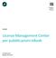 License Management Center per pubblicazioni ebook