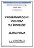 PROGRAMMAZIONE DIDATTICA PER CONTENUTI