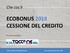 ECOBONUS 2018 CESSIONE DEL CREDITO