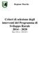 Regione Marche. Criteri di selezione degli interventi del Programma di Sviluppo Rurale Reg. (CE) n. 1305/2013