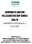 CAMPIONATO AMATORI PALLACANESTRO UISP GENOVA 2018/19
