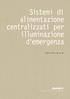 Sistemi di alimentazione centralizzati per illuminazione d'emergenza