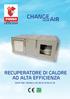 CHANGE RECUPERATORE DI CALORE AD ALTA EFFICIENZA YOURAIR SERIE RAE MODELLI