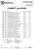 CABINETS MASS/GAB. Thermoregulator -2/0 C - 2M - full door SPARE PARTS CATALOGUE CATALOGO PARTI DI RICAMBIO. Rev.5