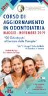 CORSO DI AGGIORNAMENTO IN ODONTOIATRIA MAGGIO - NOVEMBRE 2019