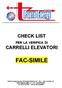 CHECK LIST CARRELLI ELEVATORI FAC-SIMILE